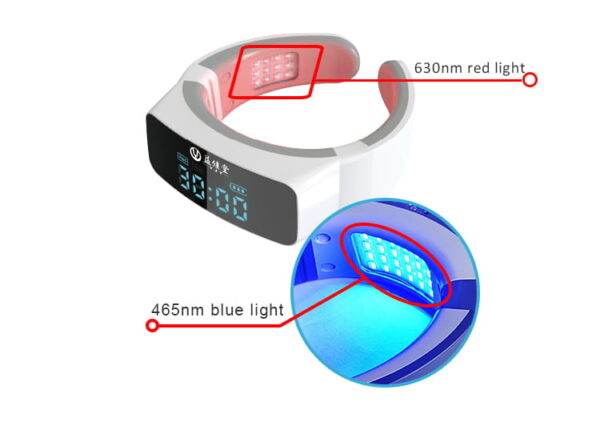 LuxReda LED Neck Therapy Device – Red & Blue Light Physiotherapy Device for Pain Relief, Circulation & Cellular Recovery