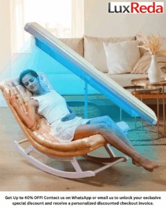 Recommended floor clearance around a home tanning bed setup