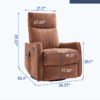 LuxReda Orange Fabric Massage Recliner Chair | Heat & Swivel