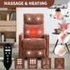 LuxReda Orange Fabric Massage Recliner Chair | Heat & Swivel