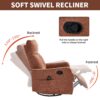 LuxReda Orange Fabric Massage Recliner Chair | Heat & Swivel