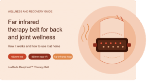 LuxReda DeepHeat Therapy Belt with adjustable strap and controller