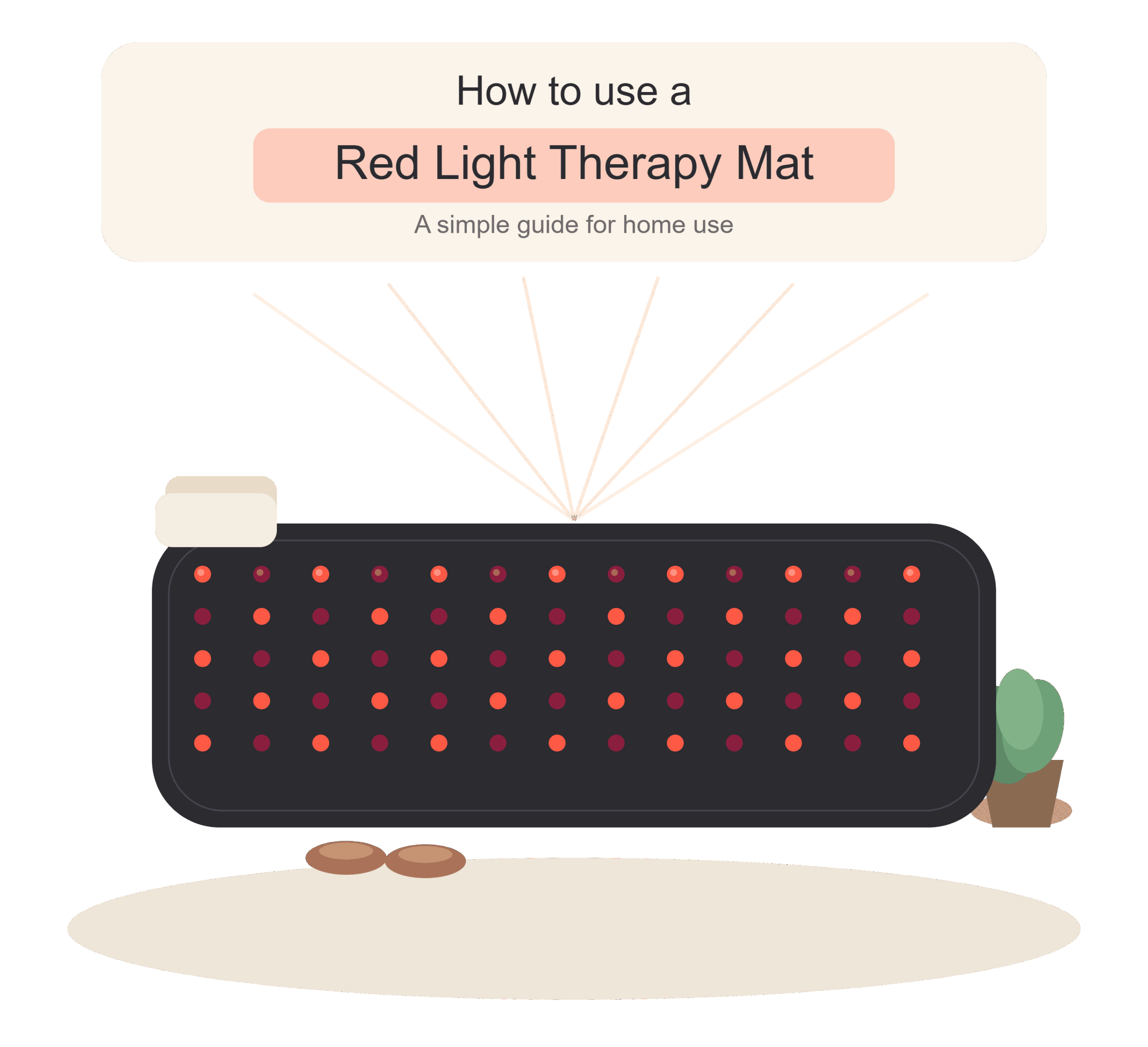 Full-body red light therapy mat laid flat for a home session