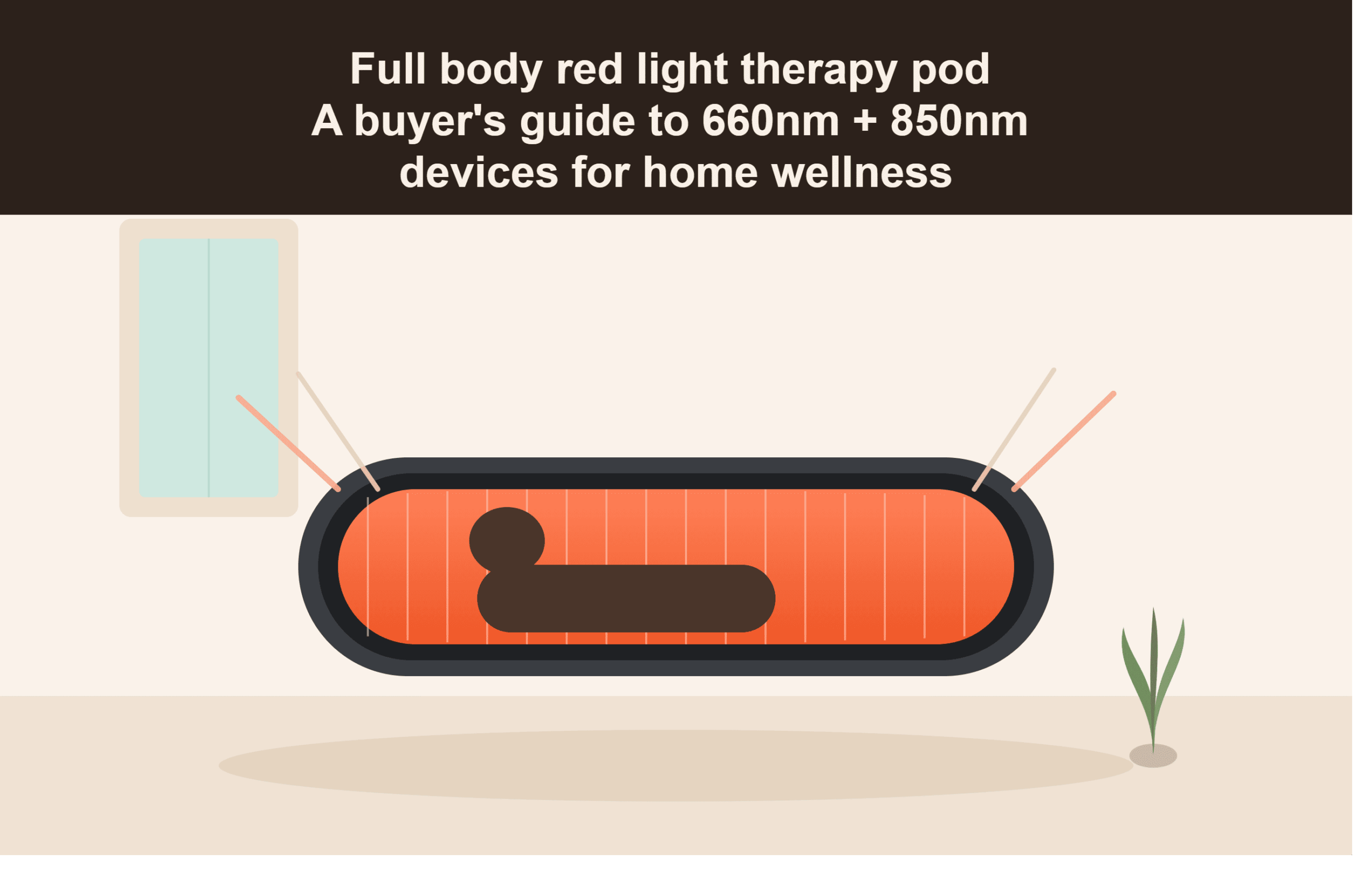 Diagram comparing red light and near-infrared light penetration depth