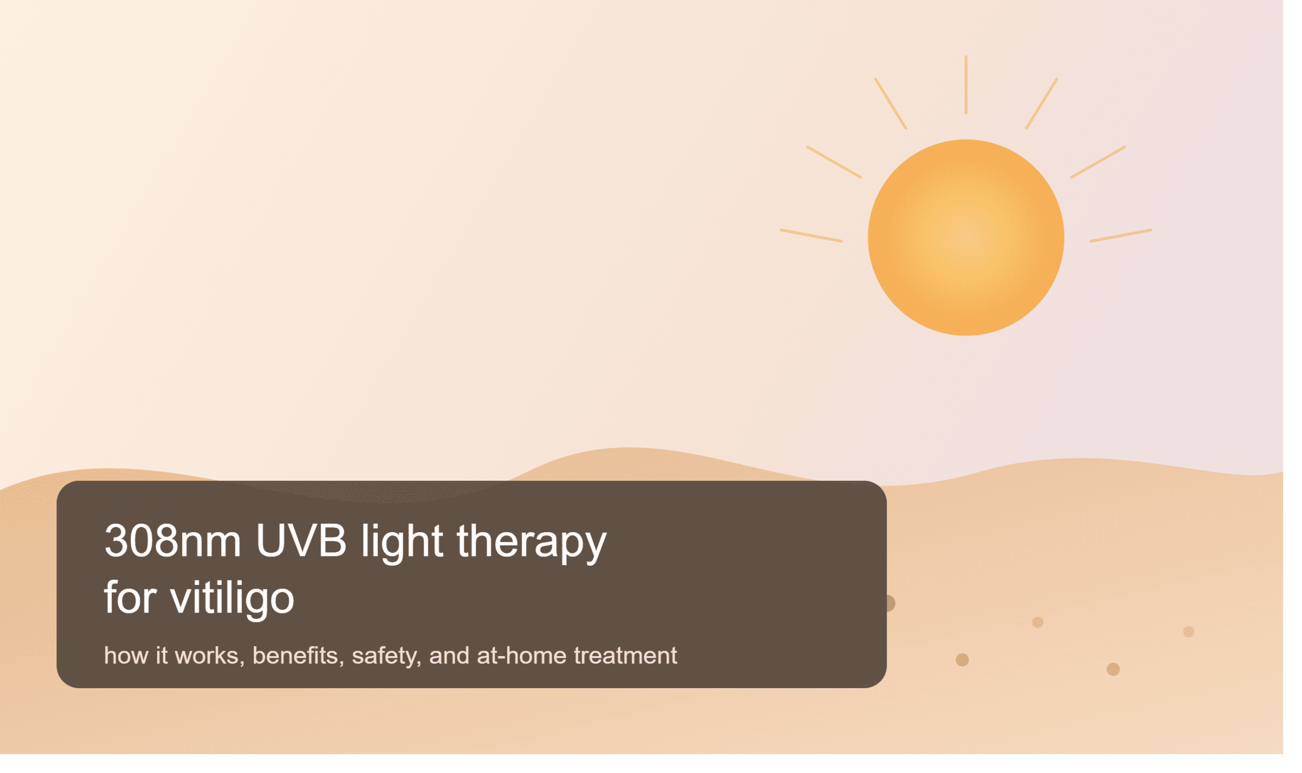Handheld 308nm UVB light therapy device used for vitiligo treatment