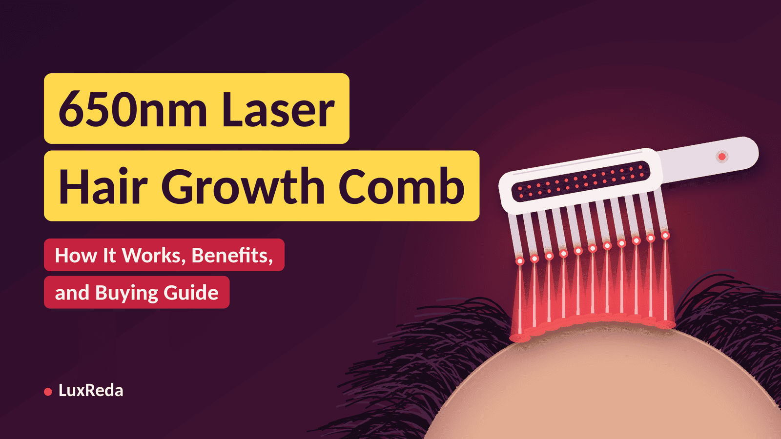 Chart comparing laser comb, laser cap, and topical hair treatments